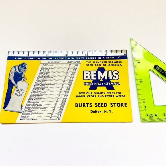Farming Seed Store Agriculture Seed Chart Ink Blotter Bemis Dalton NY New York - Picture 4 of 5